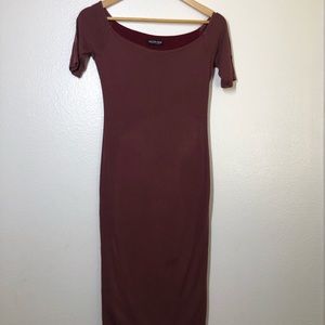 Fashion Nova Burgundy Dress